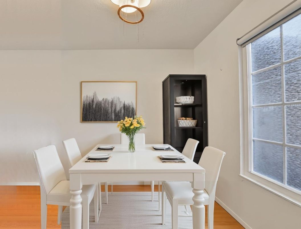 Dining room, Interior, Wood Texture Flooring