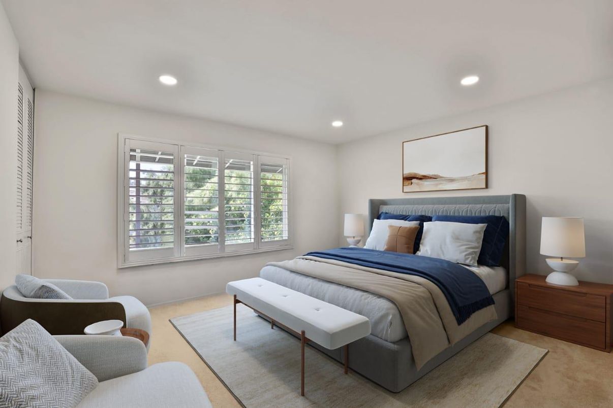 Bedroom, Interior, Recessed Lighting