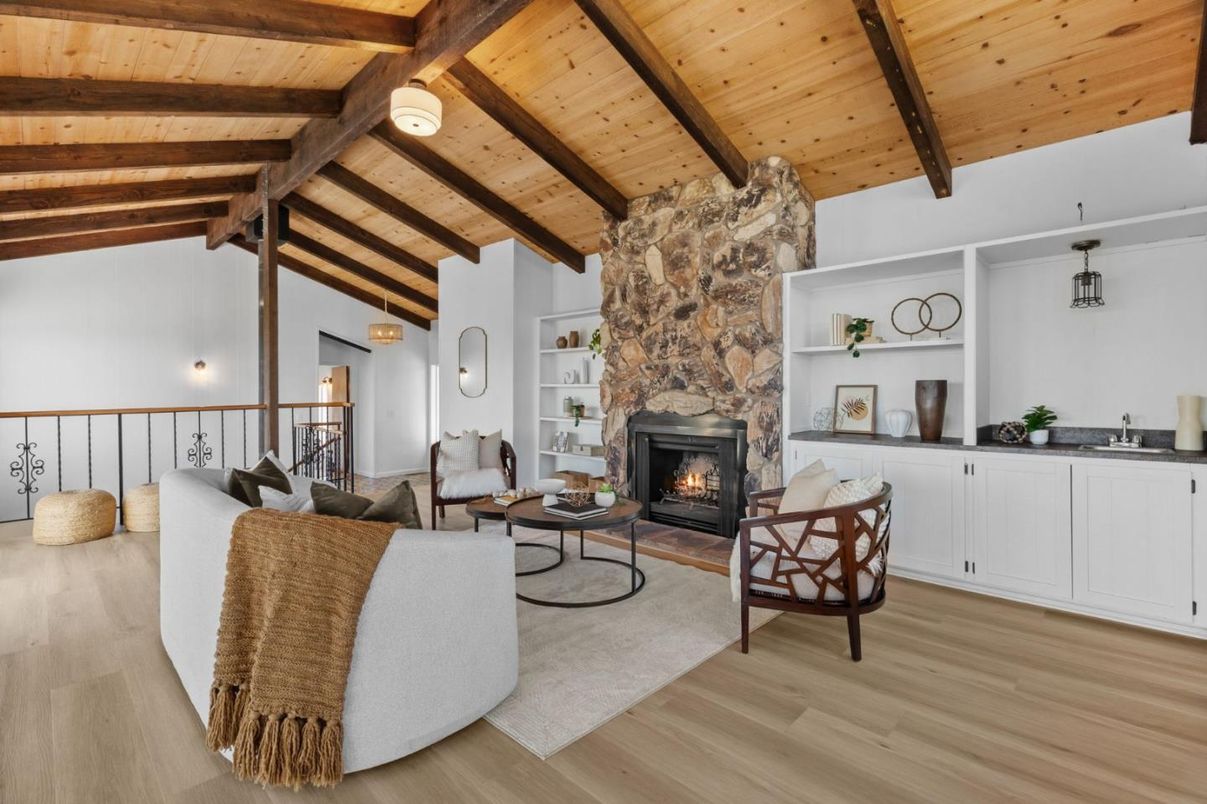 Fireplace, Interior, Living room, Wooden Beams, Wooden Ceilings, Wood Texture Flooring
