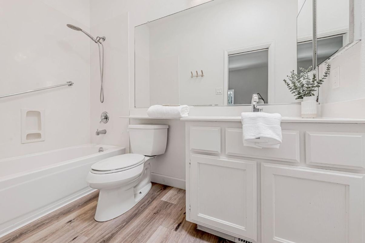 Bathroom, Interior, Wood Texture Flooring