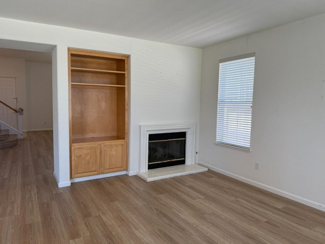 Empty room, Fireplace, Interior, Wood Texture Flooring