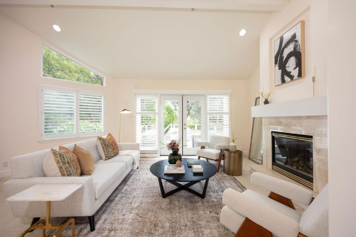 Fireplace, Interior, Living room, Recessed Lighting