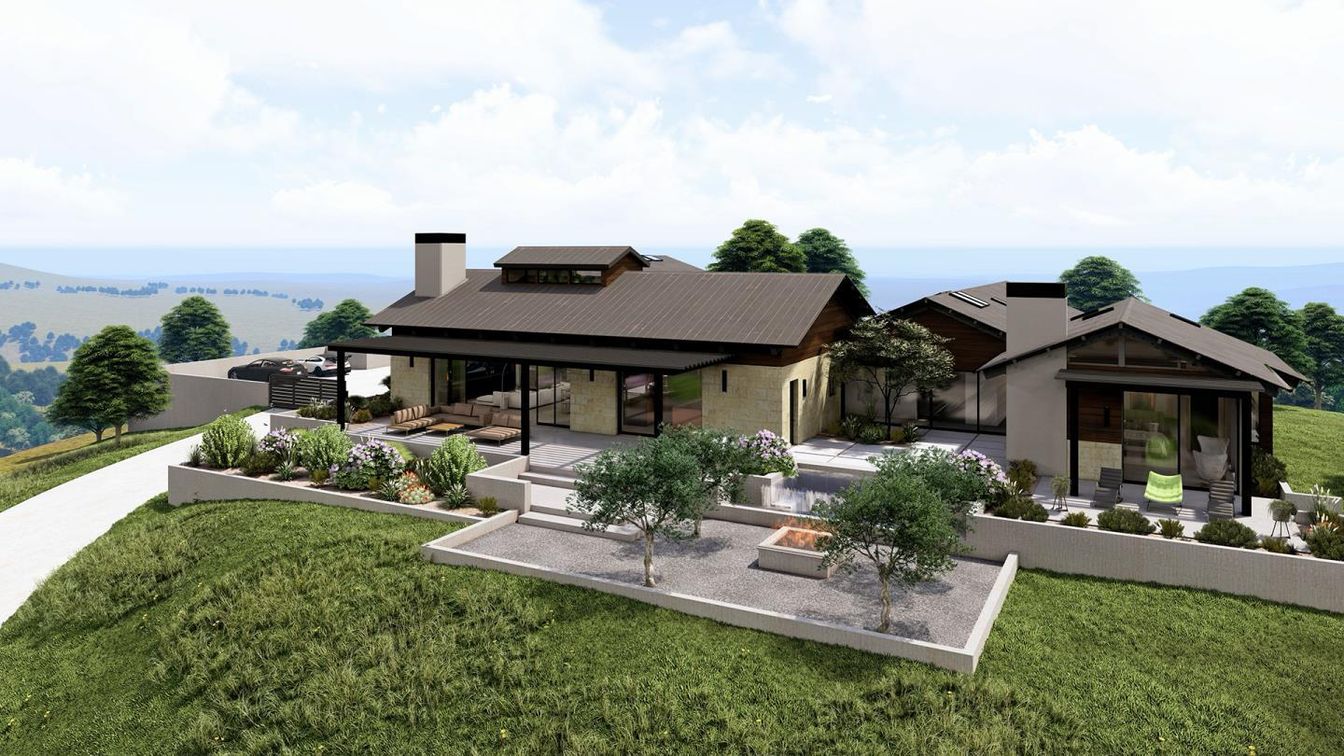 Backyard, Exterior, Facade, Water, Modern