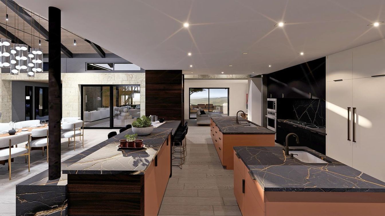 Dining room, Interior, Kitchen, Living room, Pendant Lights, Recessed Lighting