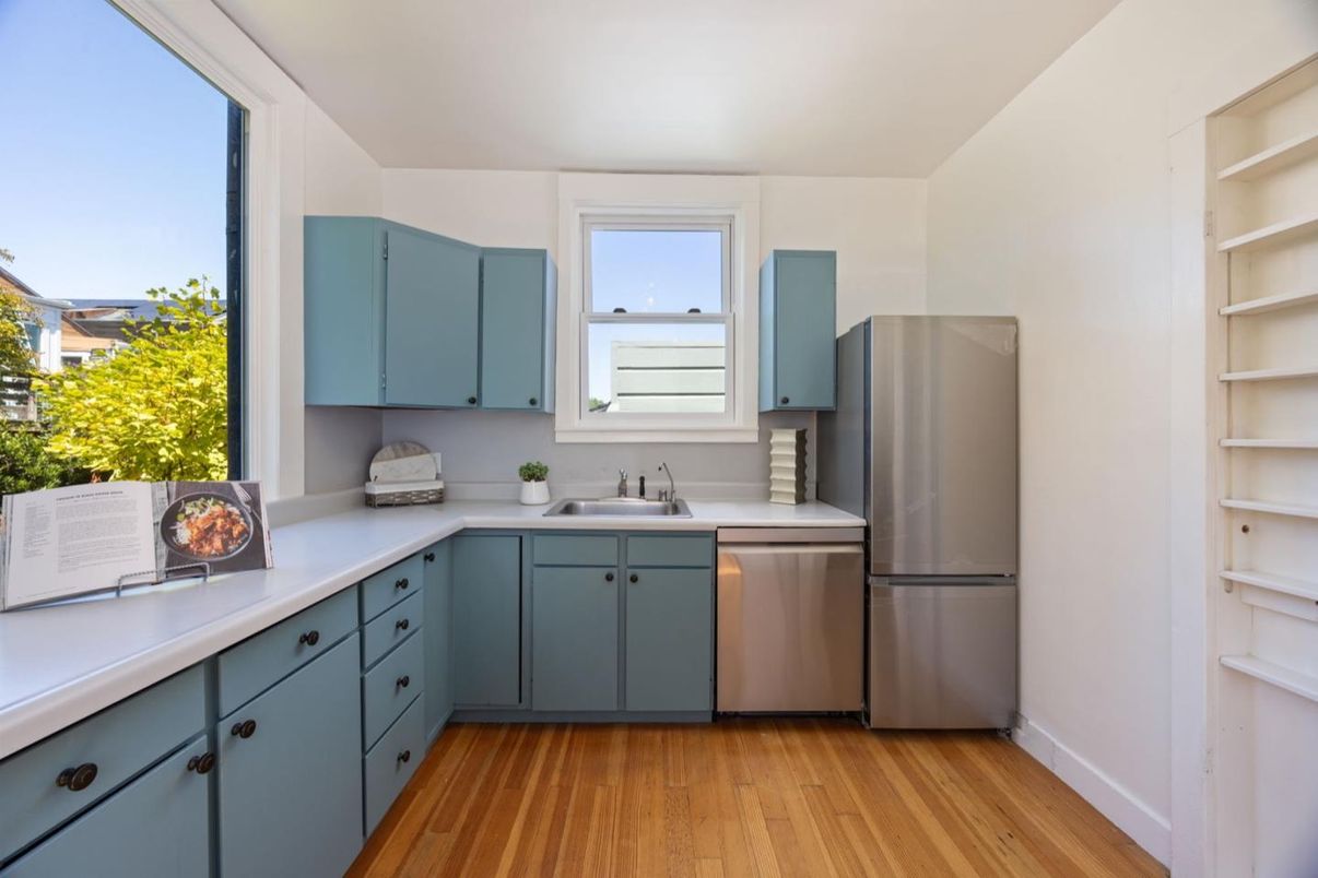 Interior, Kitchen, Wood Texture Flooring