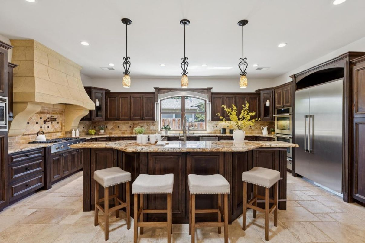 Interior, Kitchen, Pendant Lights, Recessed Lighting, Stainless Steel Appliances