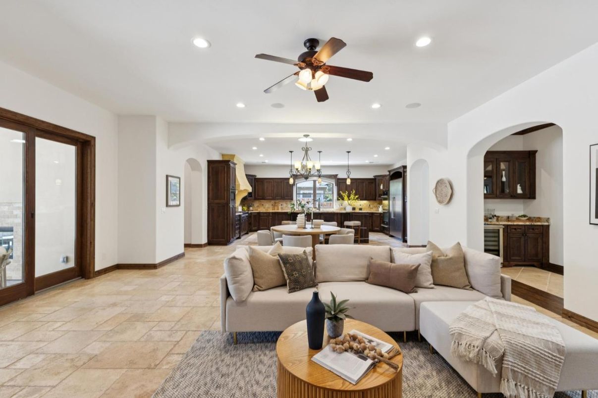 Dining room, Interior, Kitchen, Living room, Pendant Lights, Recessed Lighting