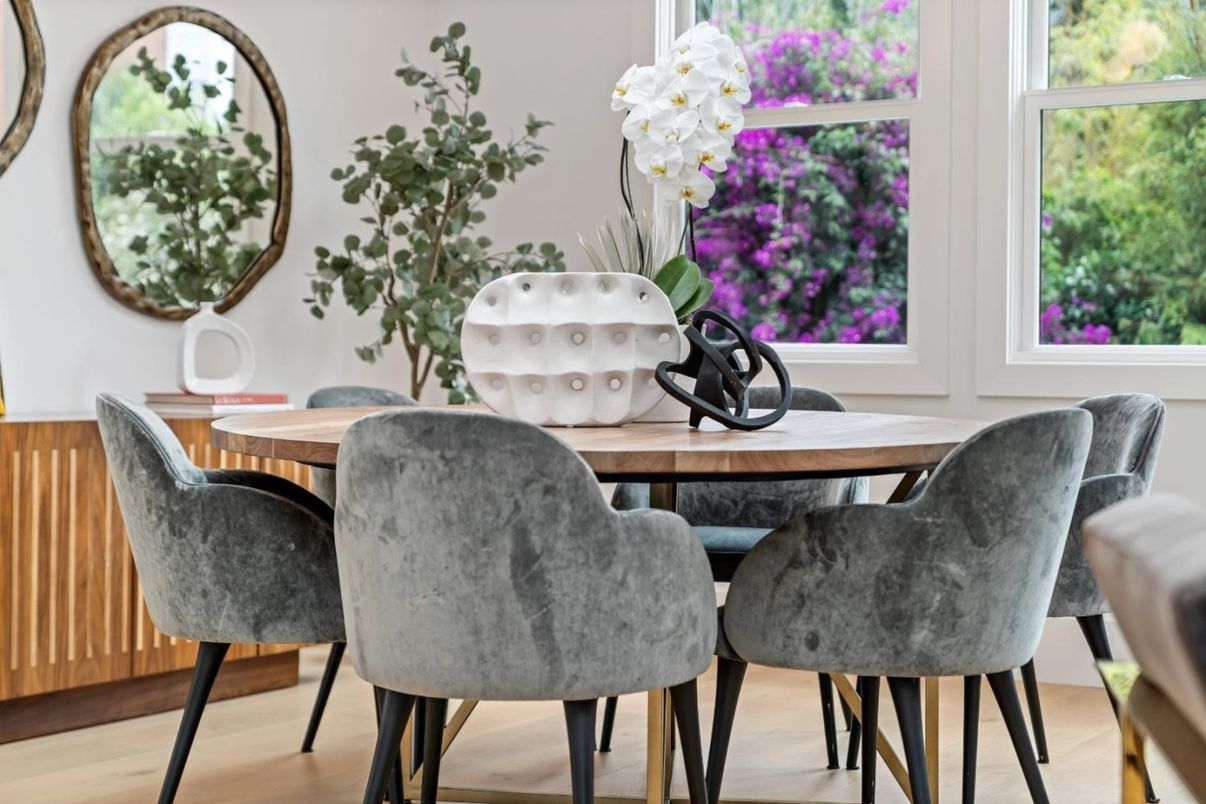 Dining room, Interior, Wood Texture Flooring
