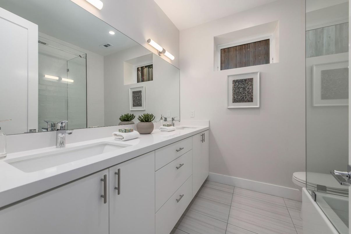 Bathroom, Dual Sink Vanities, Glass Shower, Interior