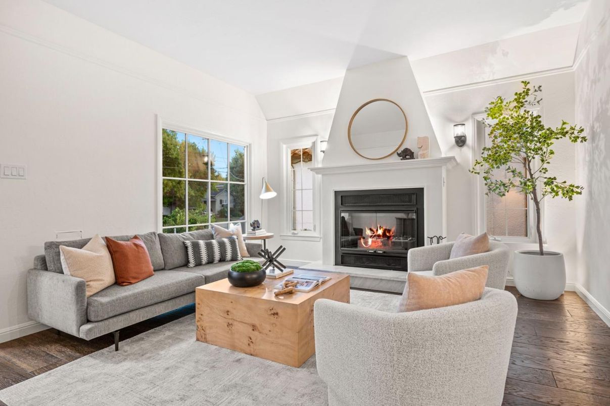 Fireplace, Interior, Living room, Wood Texture Flooring