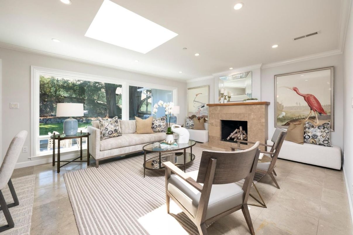Fireplace, Interior, Living room, Recessed Lighting