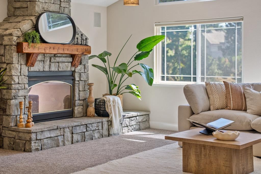 Fireplace, Interior, Stone Walls
