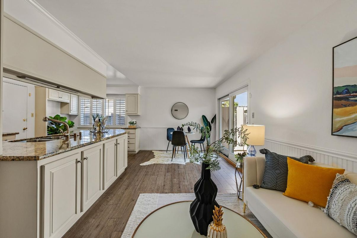 Interior, Kitchen, Wood Texture Flooring
