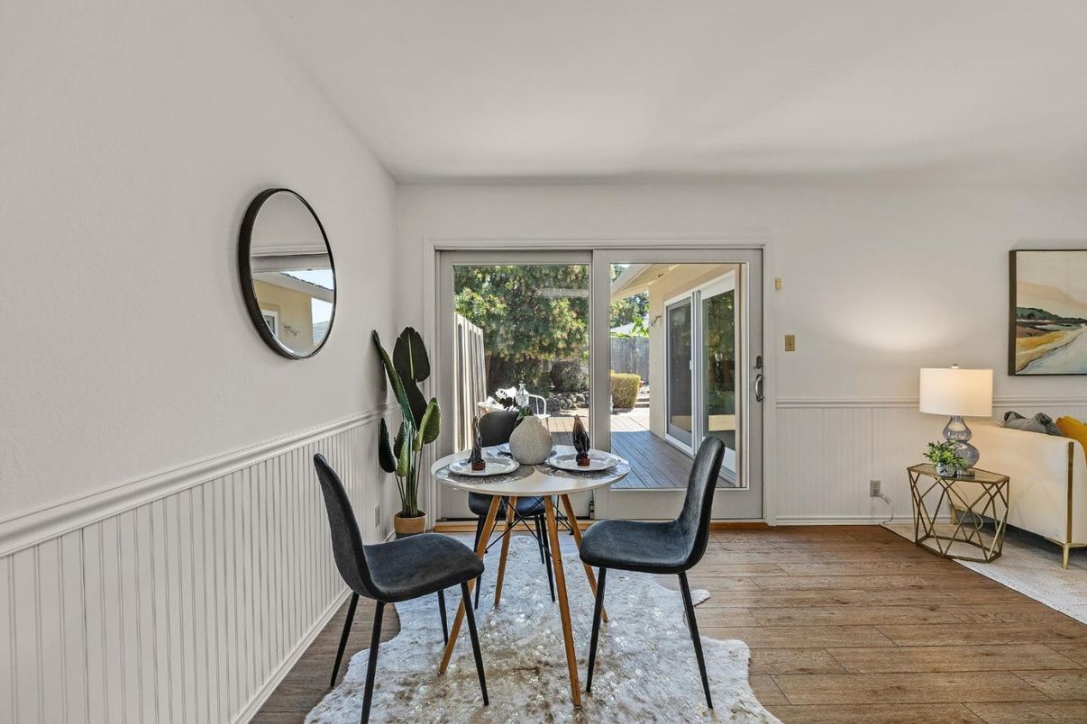 Dining room, Interior, Wood Texture Flooring