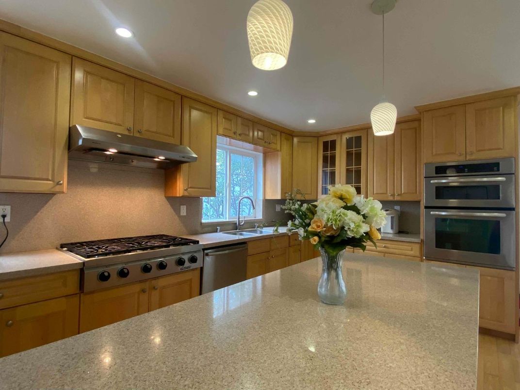 Interior, Kitchen, Pendant Lights, Recessed Lighting, Stainless Steel Appliances