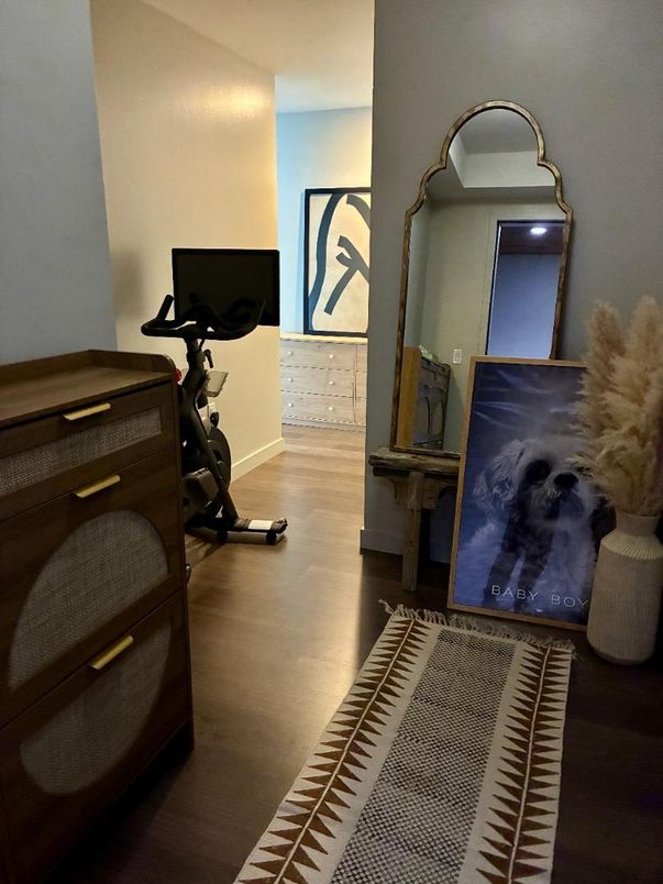 Fitness Equipment, Interior, Wood Texture Flooring