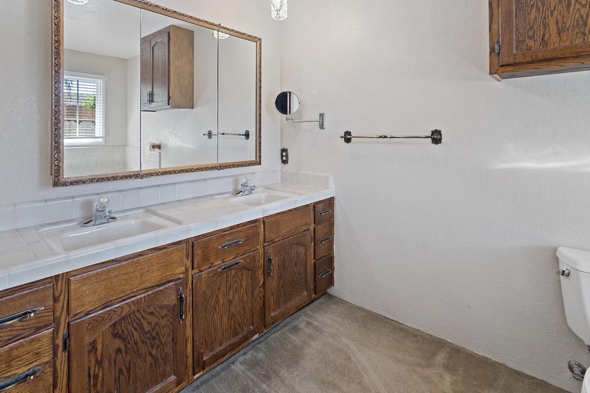 Bathroom, Dual Sink Vanities, Interior, Tile Countertops