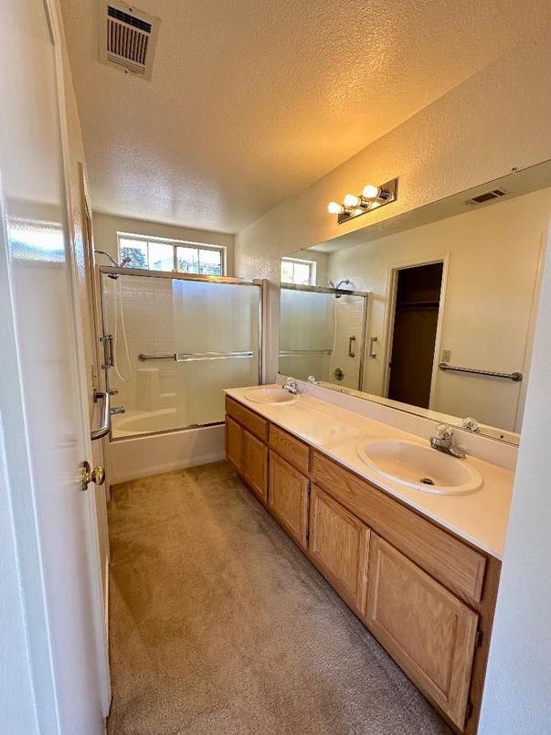 Bathroom, Dual Sink Vanities, Glass Shower, Interior