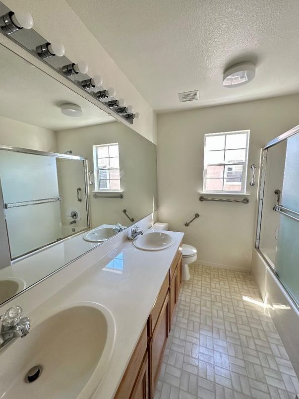Bathroom, Dual Sink Vanities, Glass Shower, Interior