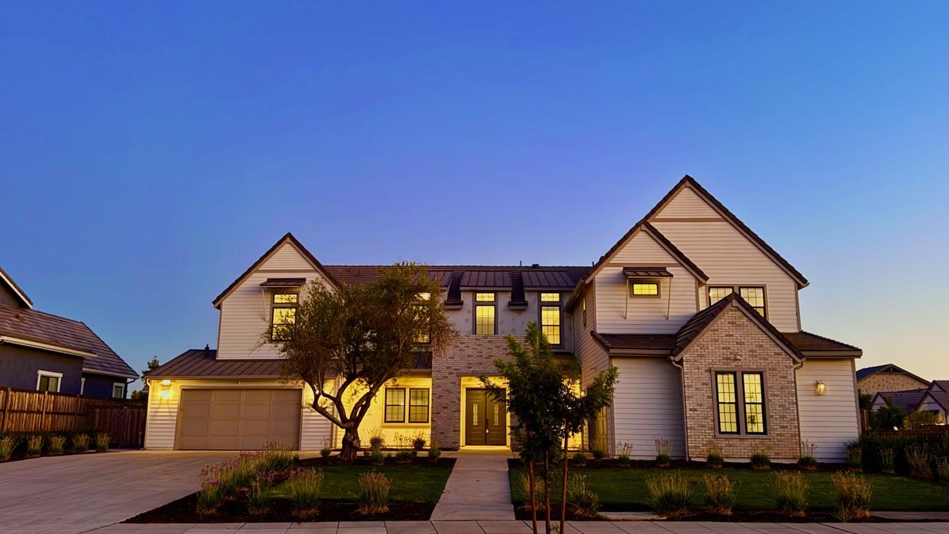 Attached, Exterior, Facade, Brick Facade, Farmhouse