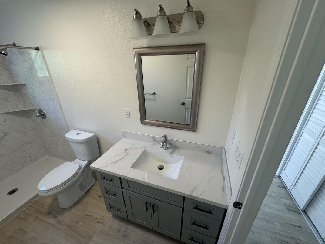 Bathroom, Interior, Wood Texture Flooring