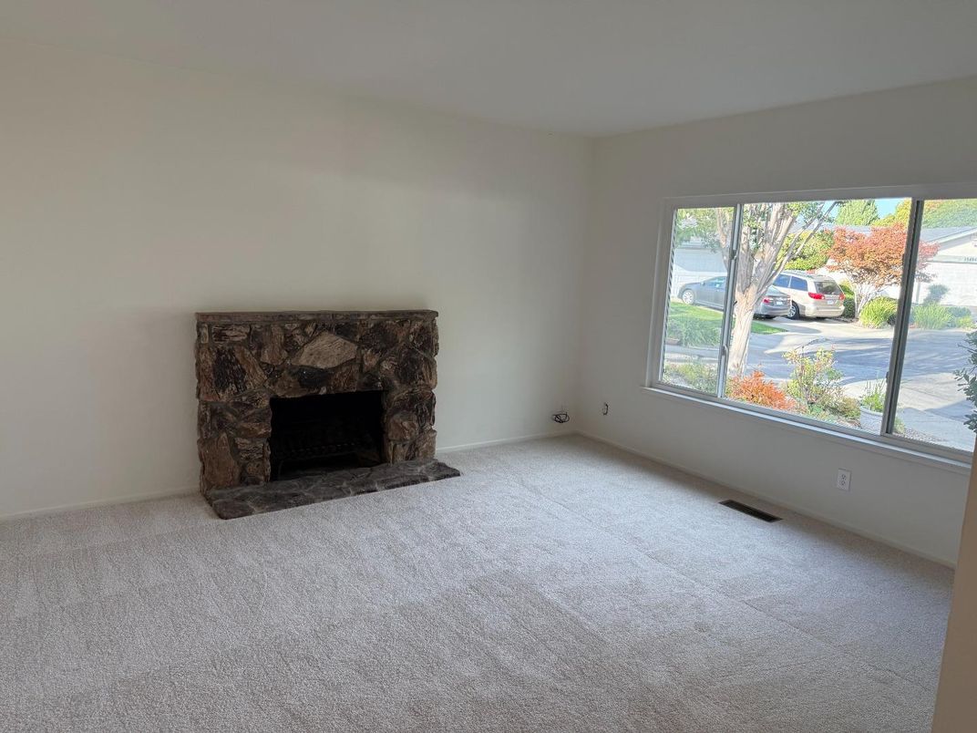 Empty room, Fireplace, Interior