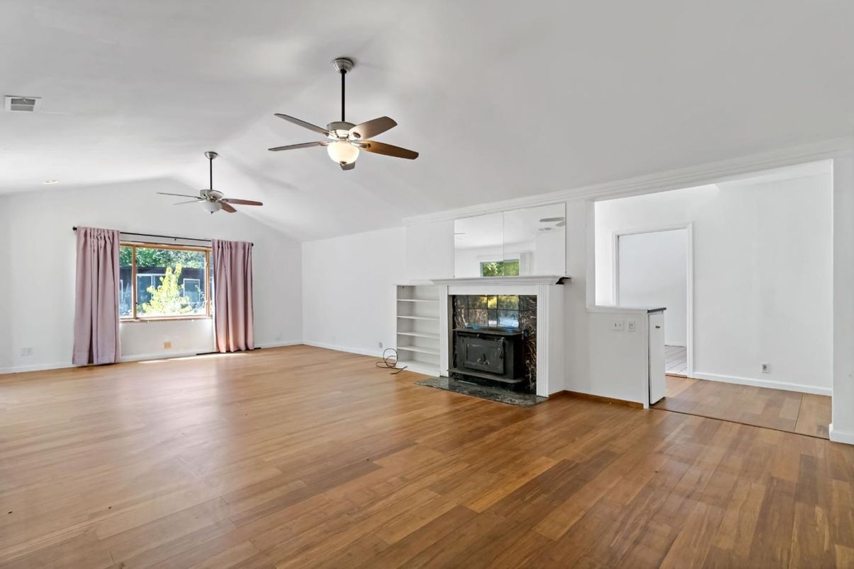 Empty room, Fireplace, Interior, Wood Texture Flooring