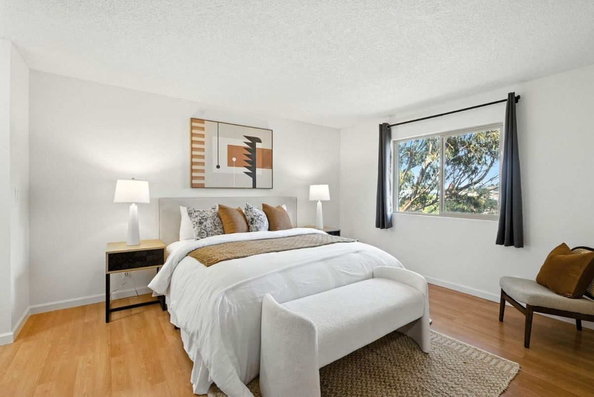 Bedroom, Interior, Wood Texture Flooring