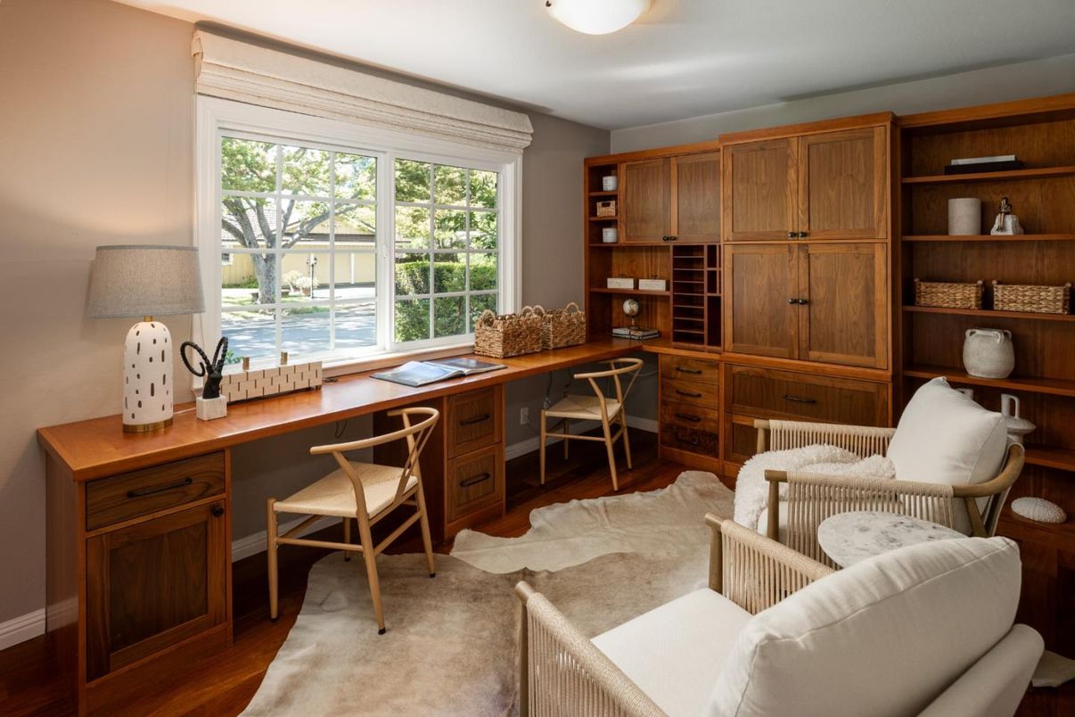 Home Office, Interior, Wood Texture Flooring