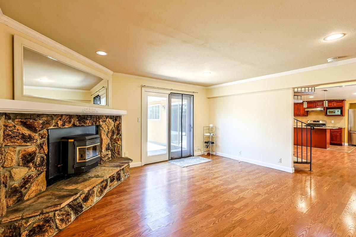 Fireplace, Interior, Recessed Lighting, Wood Texture Flooring