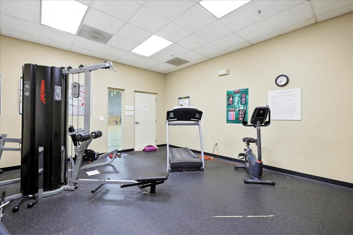 Fitness Equipment, Interior, Recessed Lighting