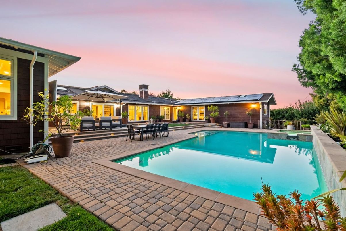 Exterior, Pool, Solar Panels