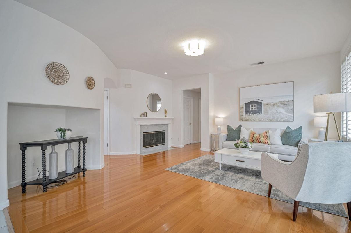 Fireplace, Interior, Living room, Wood Texture Flooring