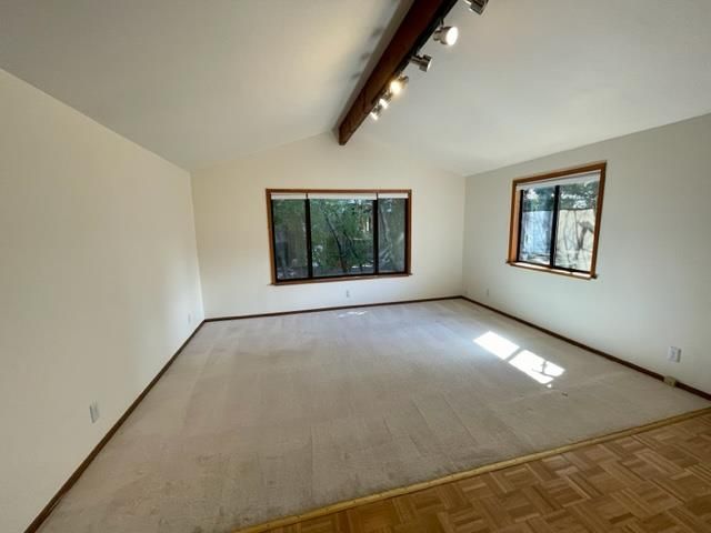 Empty room, Interior, Wooden Beams, Wood Texture Flooring