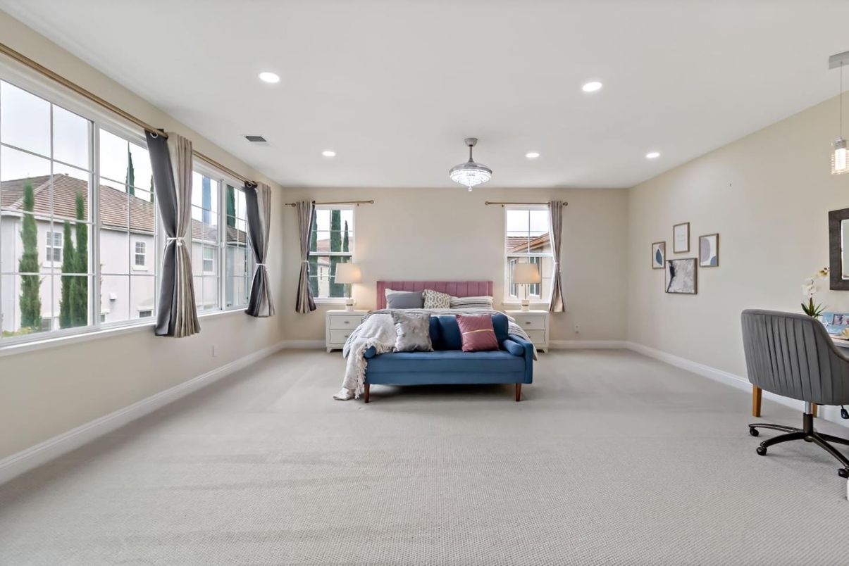 Bedroom, Home Office, Interior, Pendant Lights, Recessed Lighting