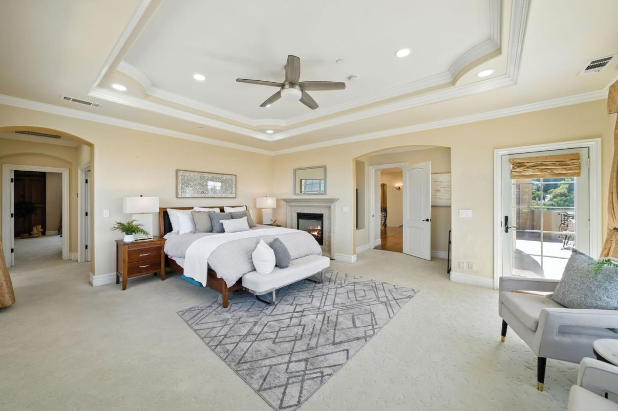 Bedroom, Fireplace, Interior, Recessed Lighting