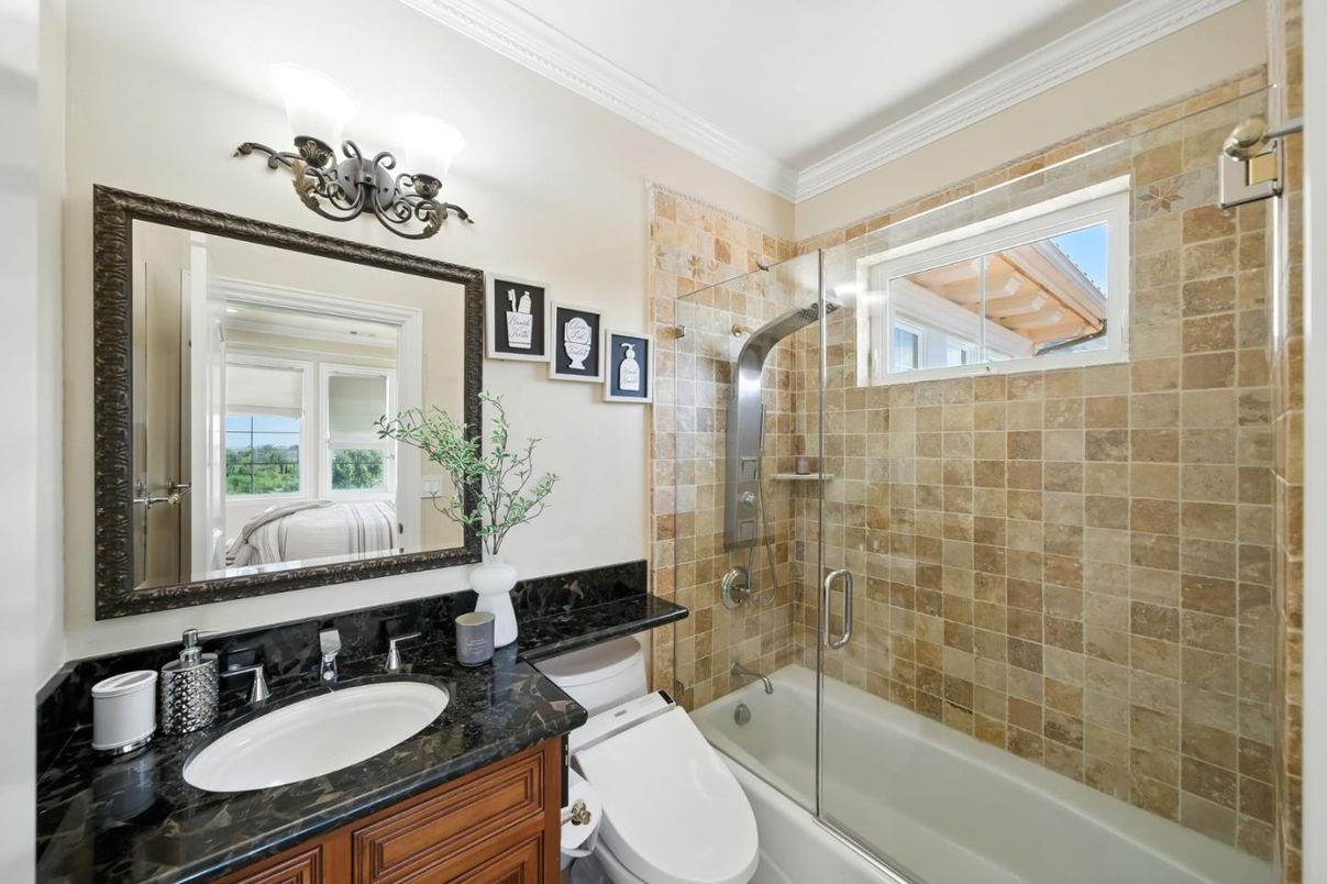 Bathroom, Glass Shower, Interior, Stone Walls