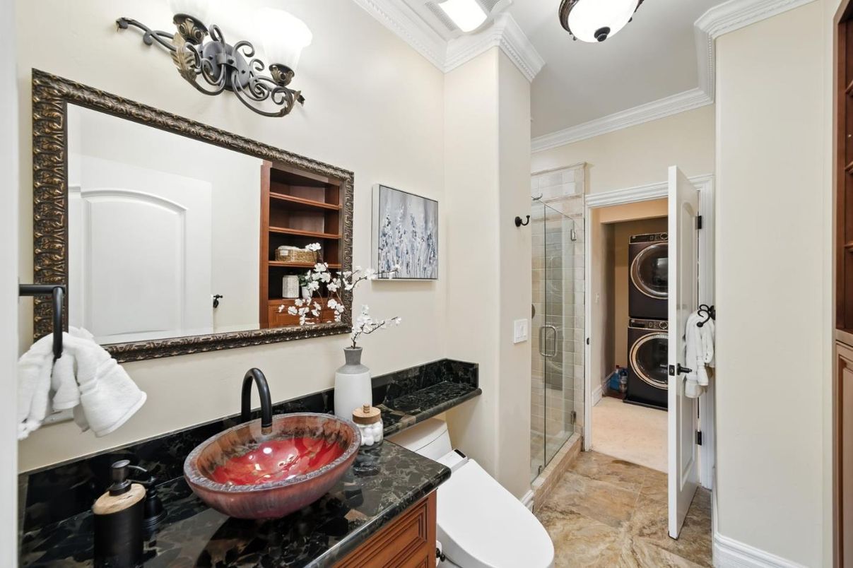 Bathroom, Dual Sink Vanities, Glass Shower, Interior