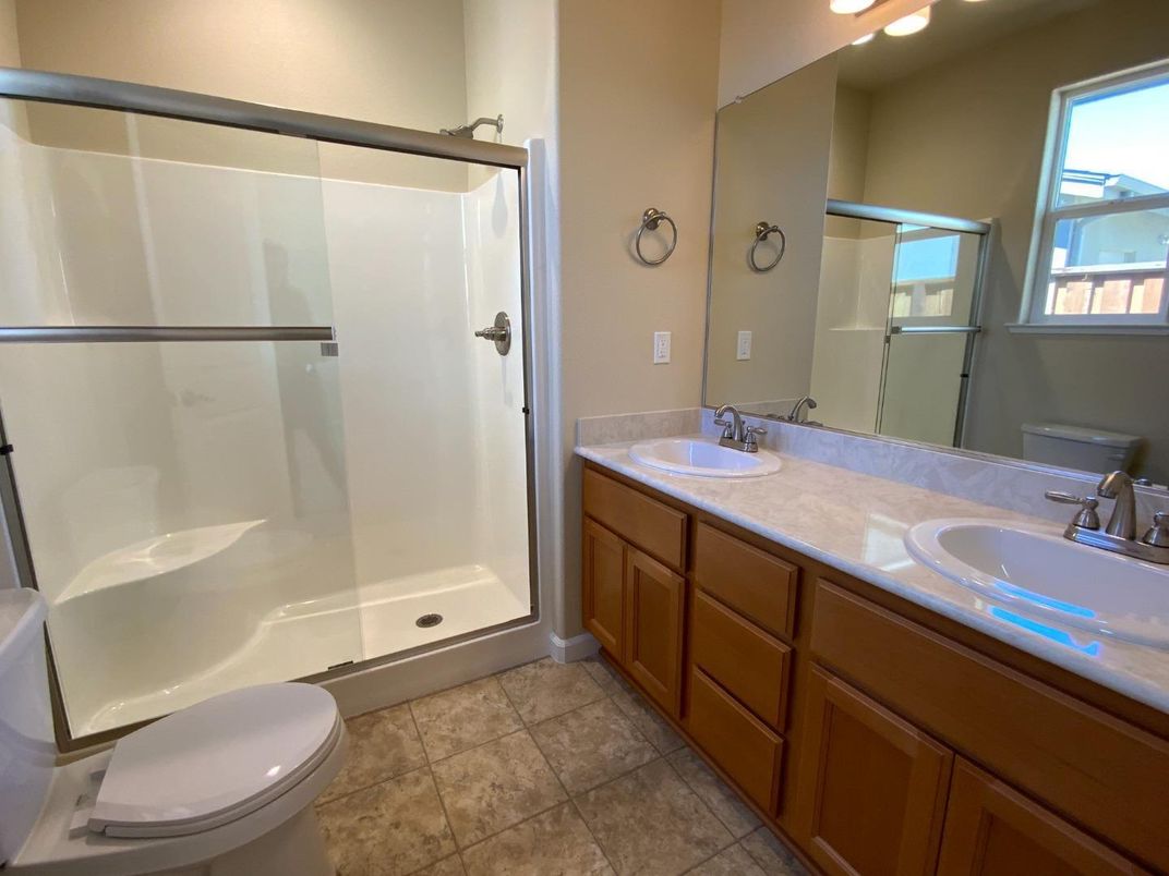 Bathroom, Dual Sink Vanities, Glass Shower, Interior