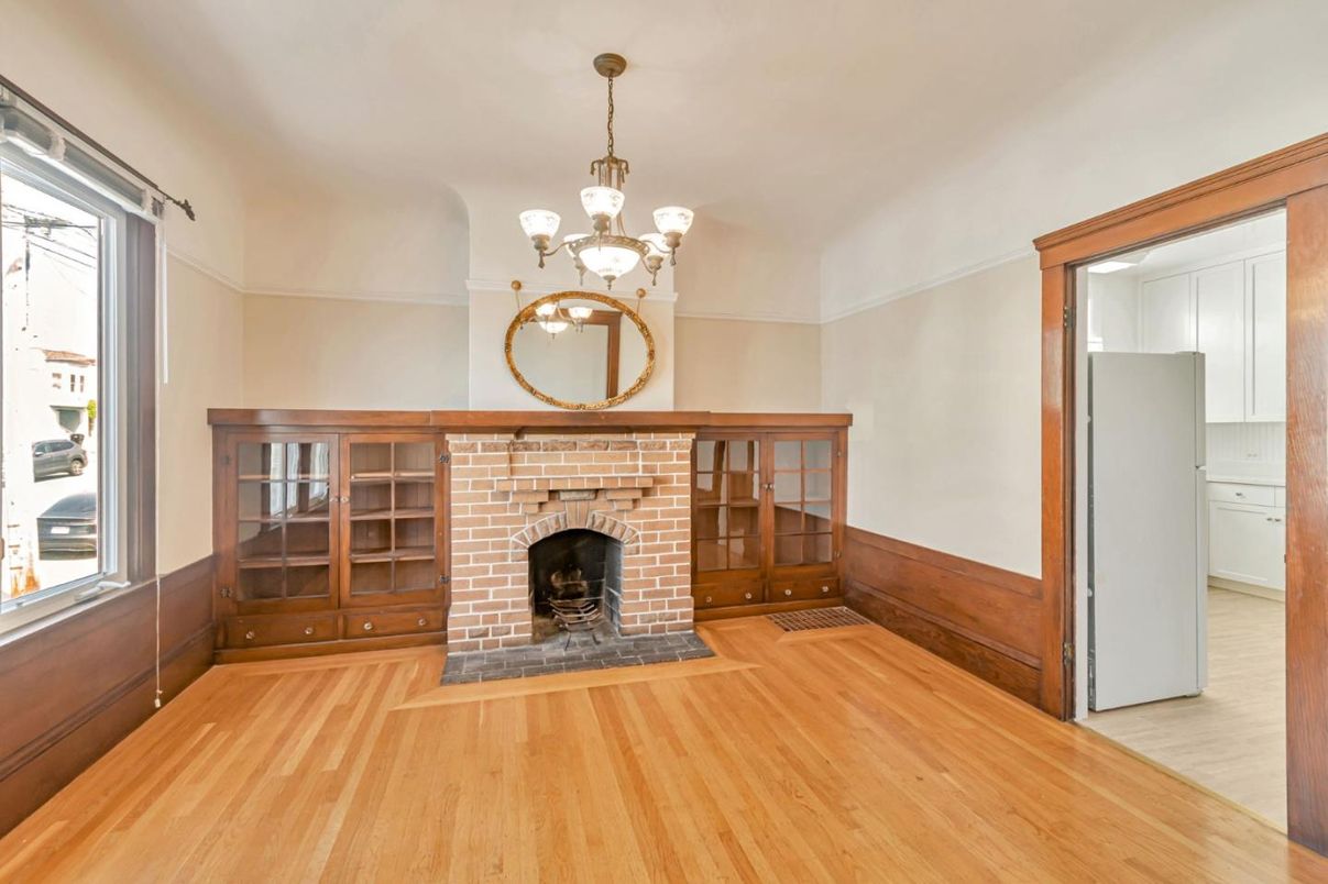 Chandelier, Fireplace, Interior, Wood Texture Flooring