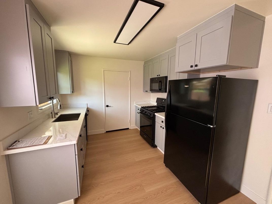 Interior, Kitchen, Wood Texture Flooring