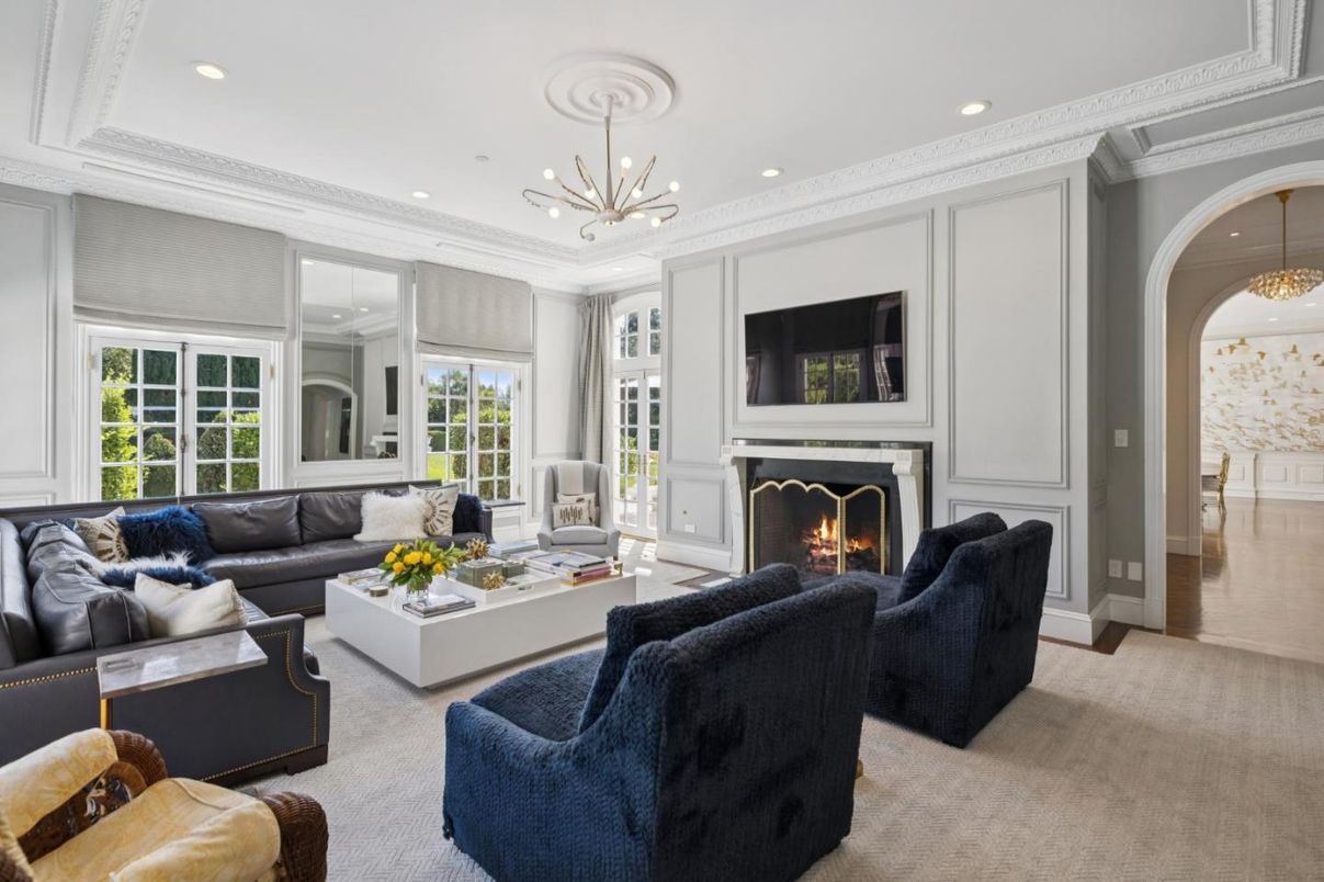 Fireplace, Interior, Living room, Pendant Lights, Recessed Lighting