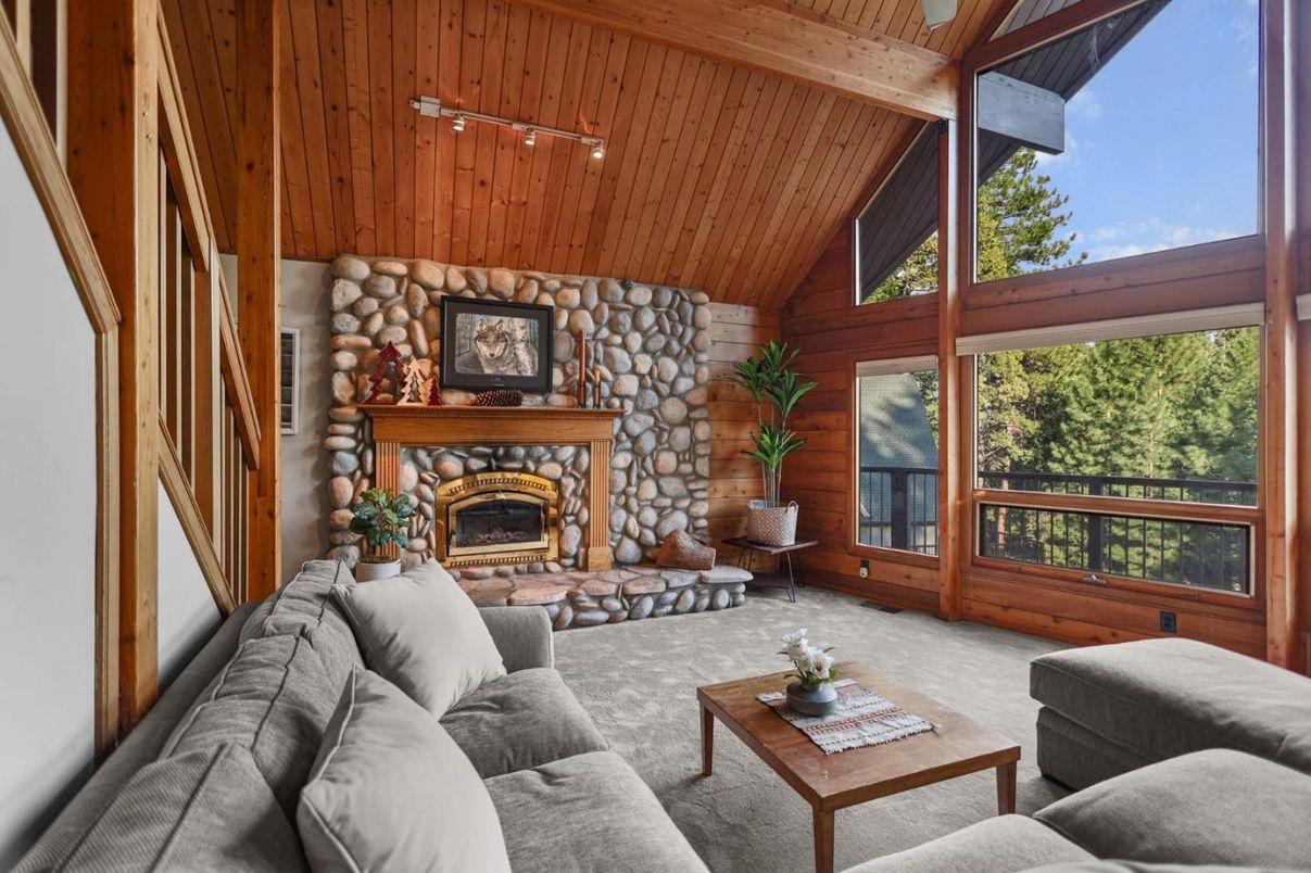 Fireplace, Interior, Living room, Stone Walls, Wooden Beams, Wooden Ceilings, Wooden Walls