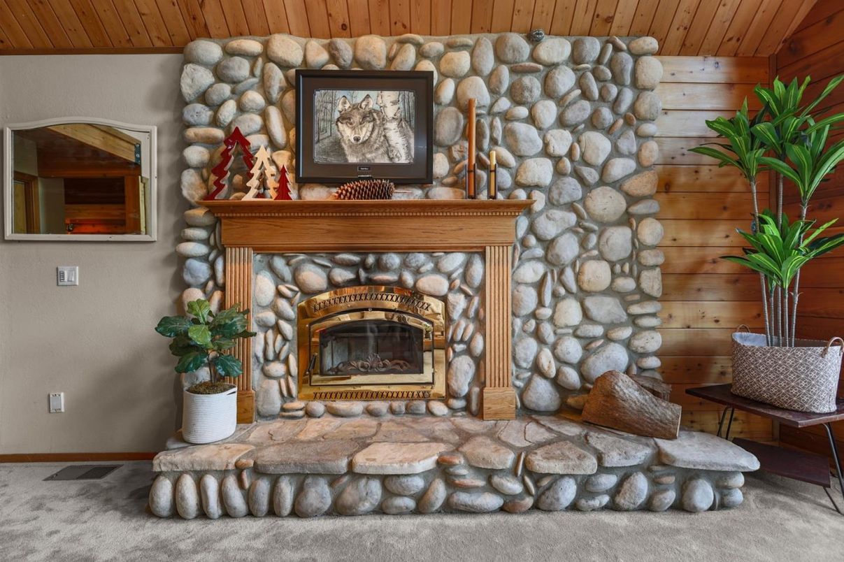 Fireplace, Interior, Stone Walls