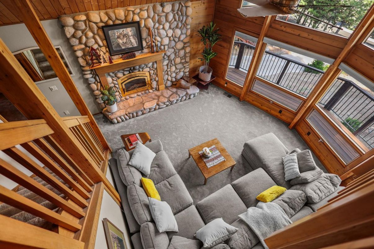 Fireplace, Interior, Living room, Stone Walls