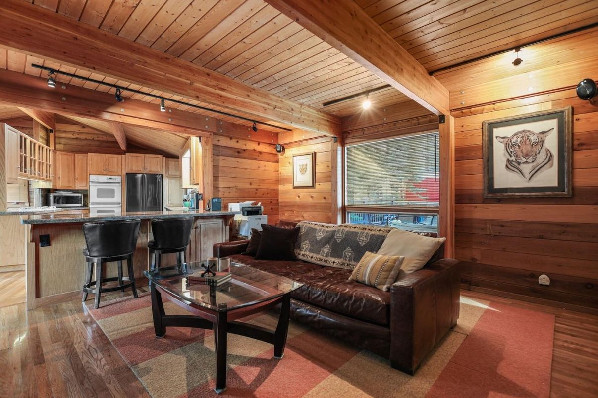 Interior, Kitchen, Living room, Wooden Beams, Wooden Ceilings, Wood Texture Flooring, Wooden Walls