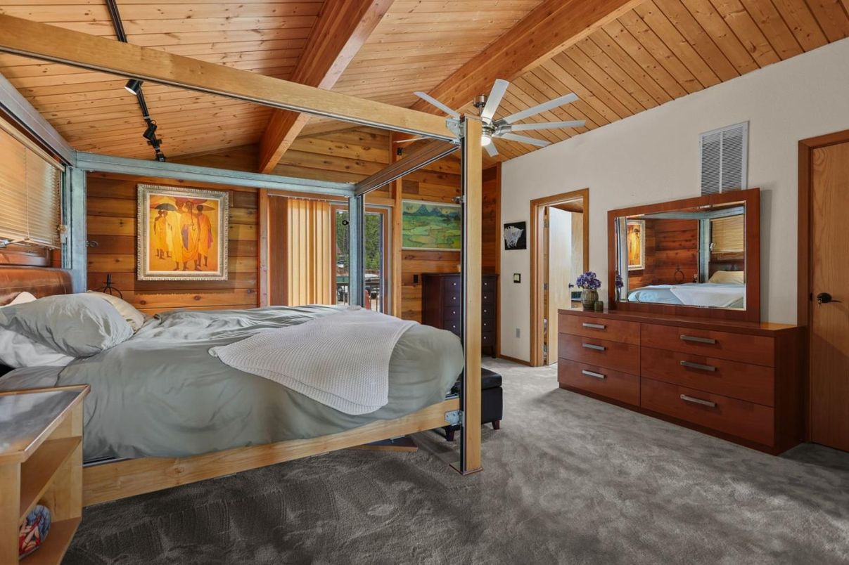 Bedroom, Interior, Wooden Beams, Wooden Ceilings, Wooden Walls