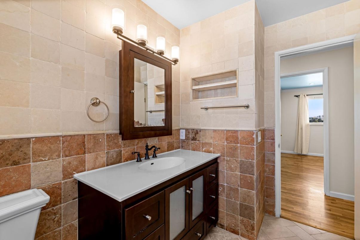 Bathroom, Interior, Wood Texture Flooring