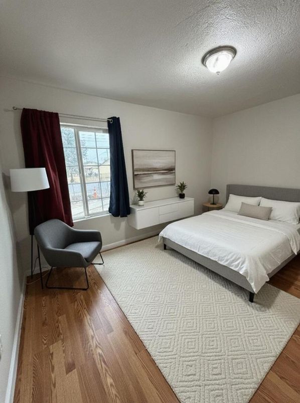 Bedroom, Interior, Wood Texture Flooring