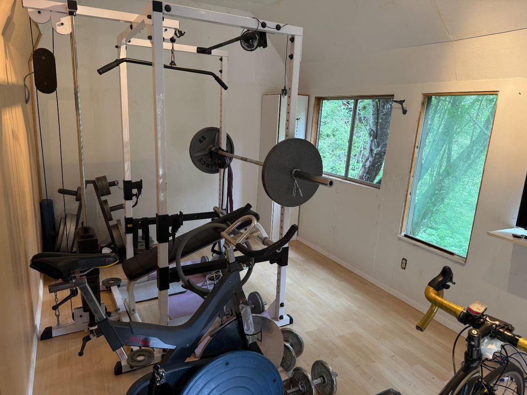Fitness Equipment, Interior, Wood Texture Flooring